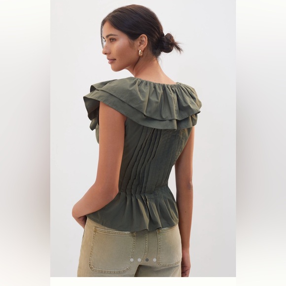 Pintuck Ruffle Blouse - Picture 3 of 9